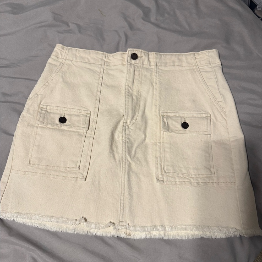 Banana Republic Off-White Mini Skirt